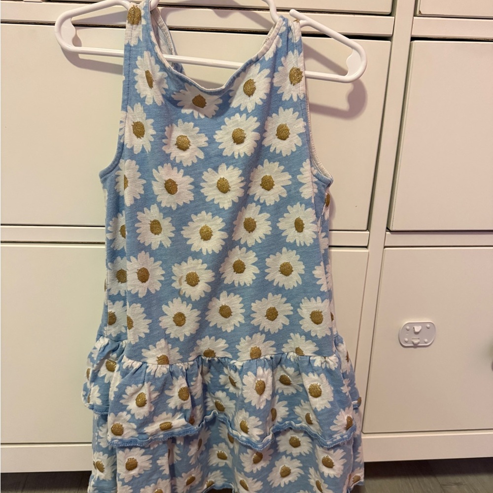 J. Crew Blue and White Daisy Kids Dress